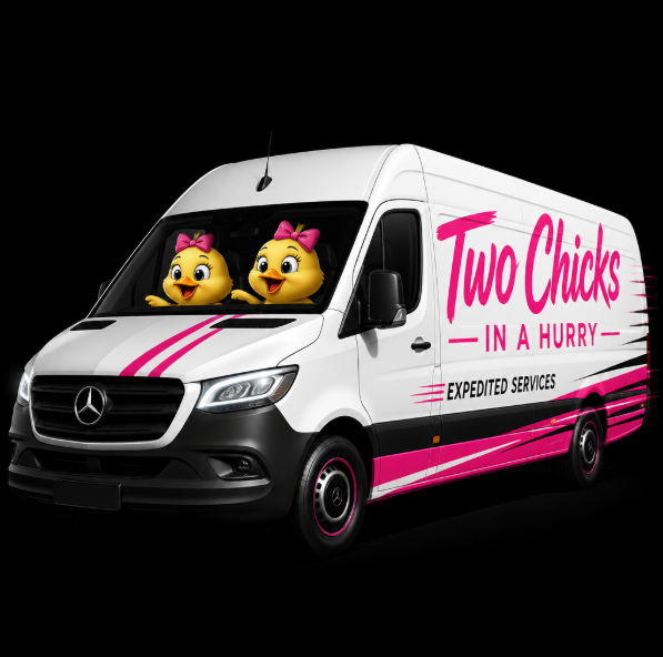 Two Chicks Expedited Sprinter Van Livery