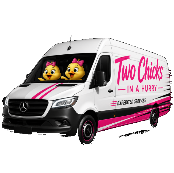Two Chicks In A Hurry Mercedes-Benz Sprinter Van